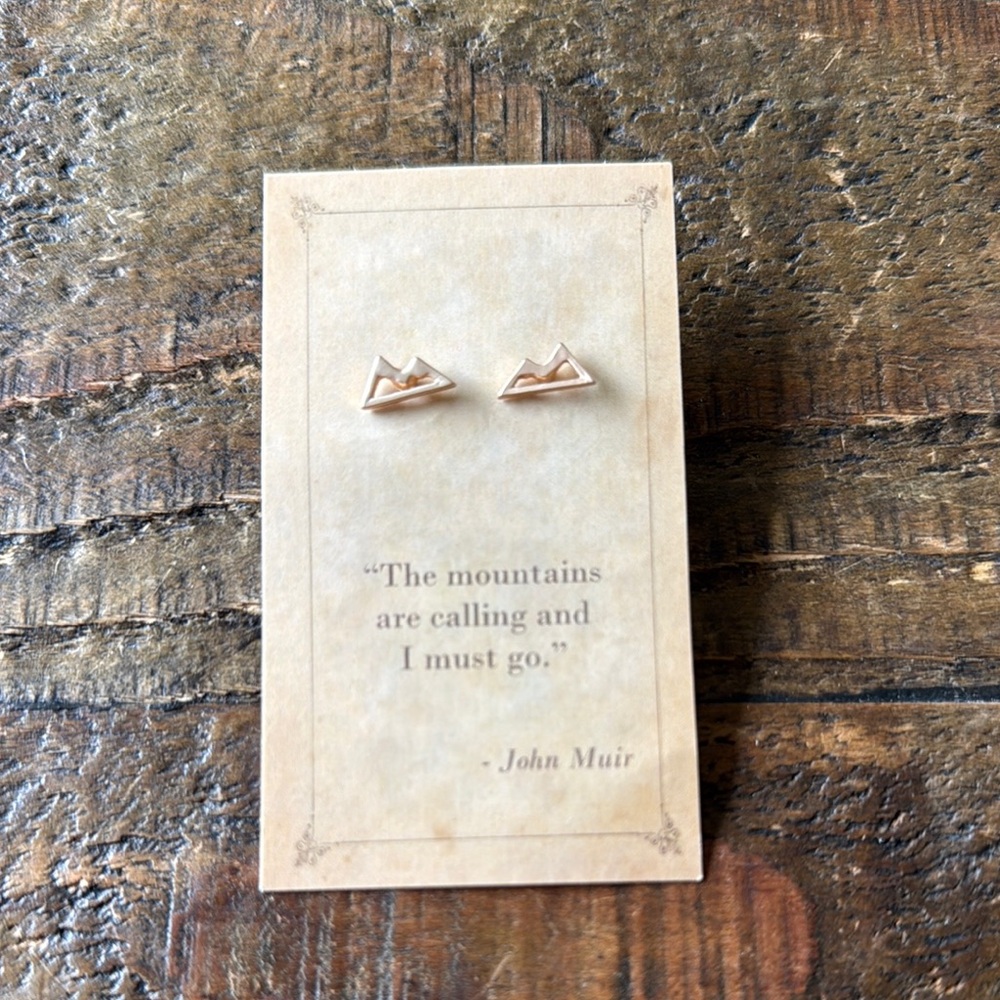 Mountain Shaped Stud Earrings